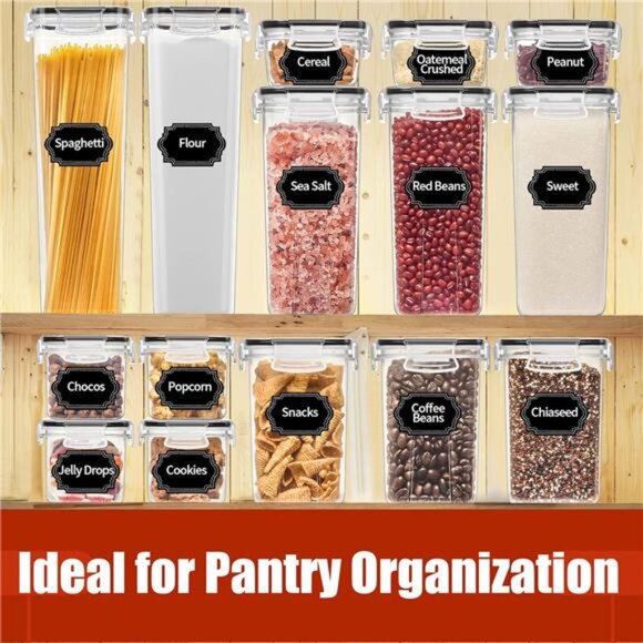 30 Pack Airtight Food Storage Containers for Kitchen Pantry Organizers & Storage - Picture 6 of 7